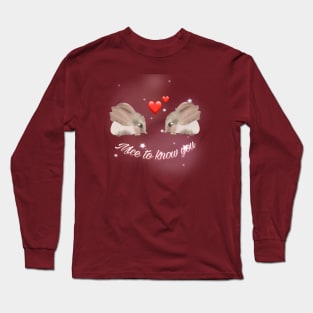 mice to know you valentines day design Long Sleeve T-Shirt